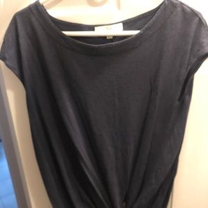 Ripe side tie navy maternity shirt